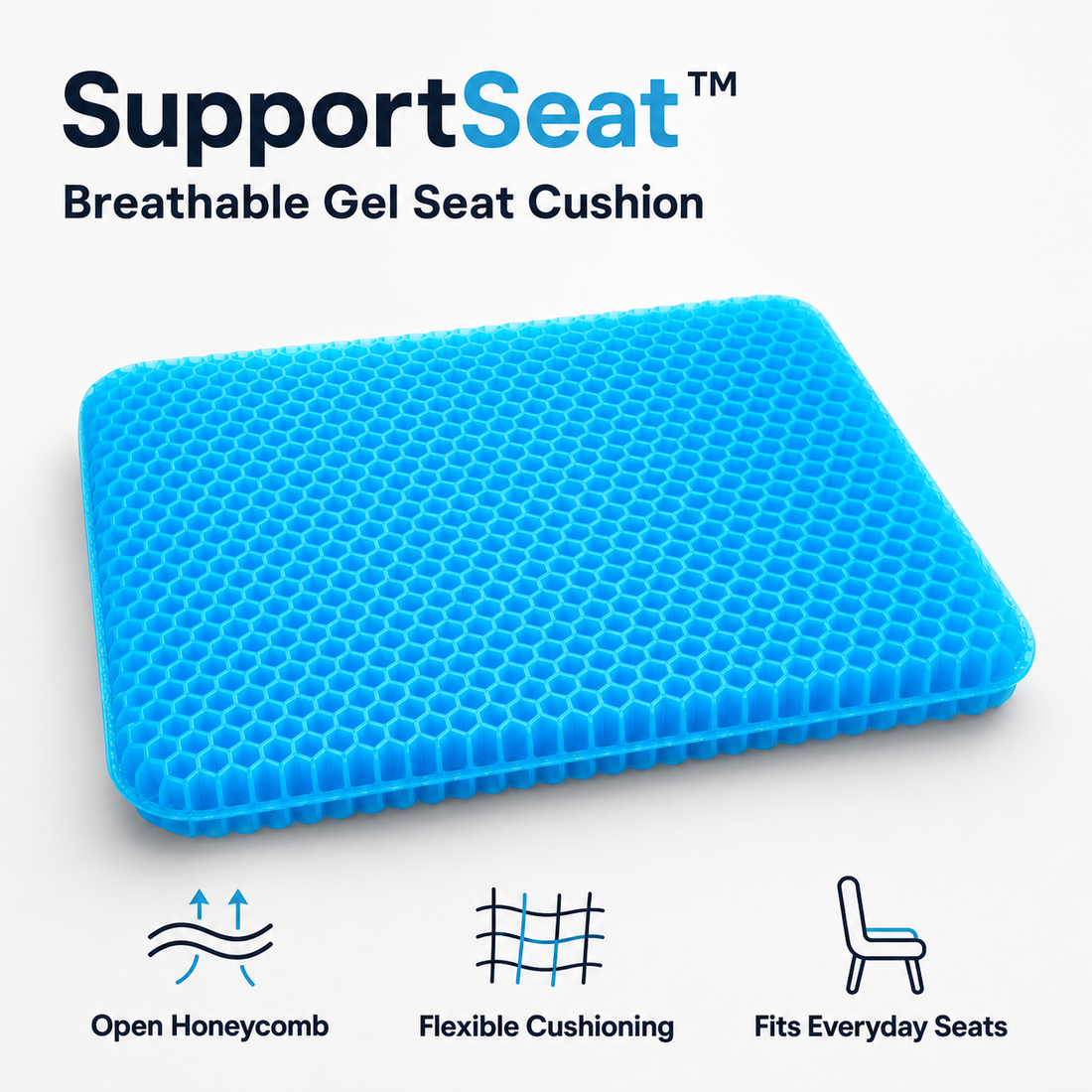 SupportSeat™ Breathable Gel Seat Cushion